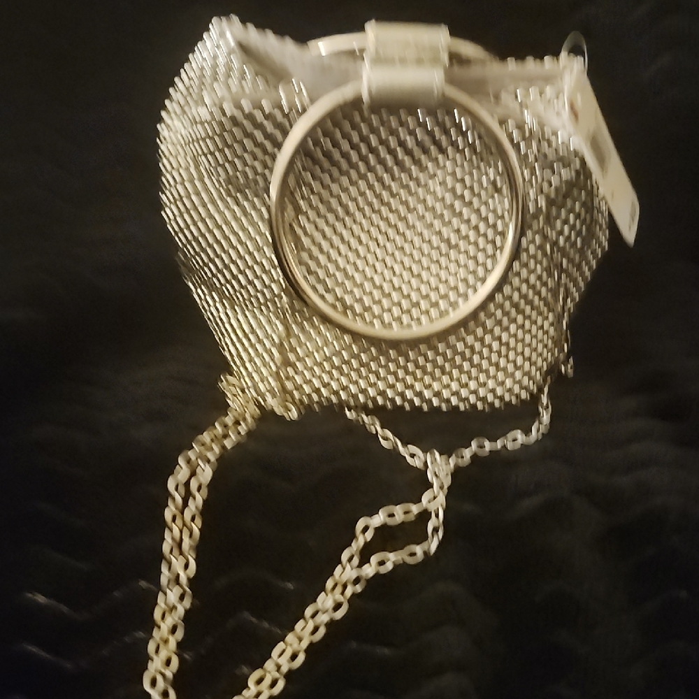 Silver Mesh Chain Bag